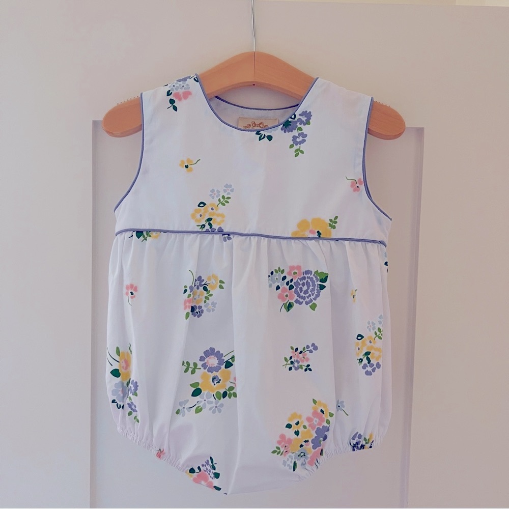The Beaufort Bonnet Company Flower Bubble Romper 12-18 months